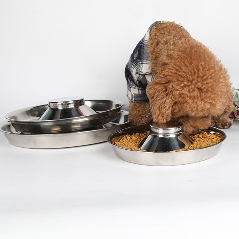 Puppy Bowls, Stainless Steel Puppy Feeder Bowl, Dog Food and Water Weaning  Bowl, Small Dogs, Cats Pets Food Feeding Weaning Bowl for (L Size)