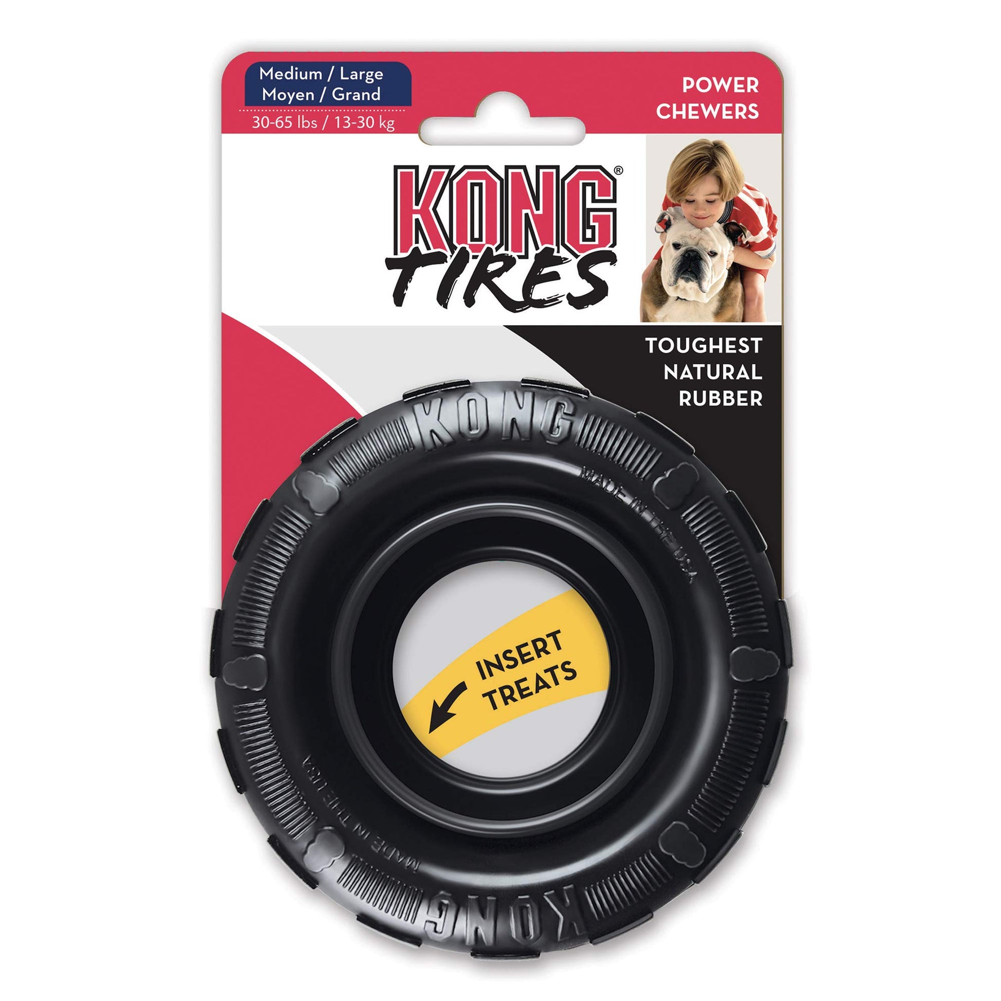 Kong Tire-Durable Rubber Chew Toy Treat Dispenser for Power Chewers –  Tier1goods